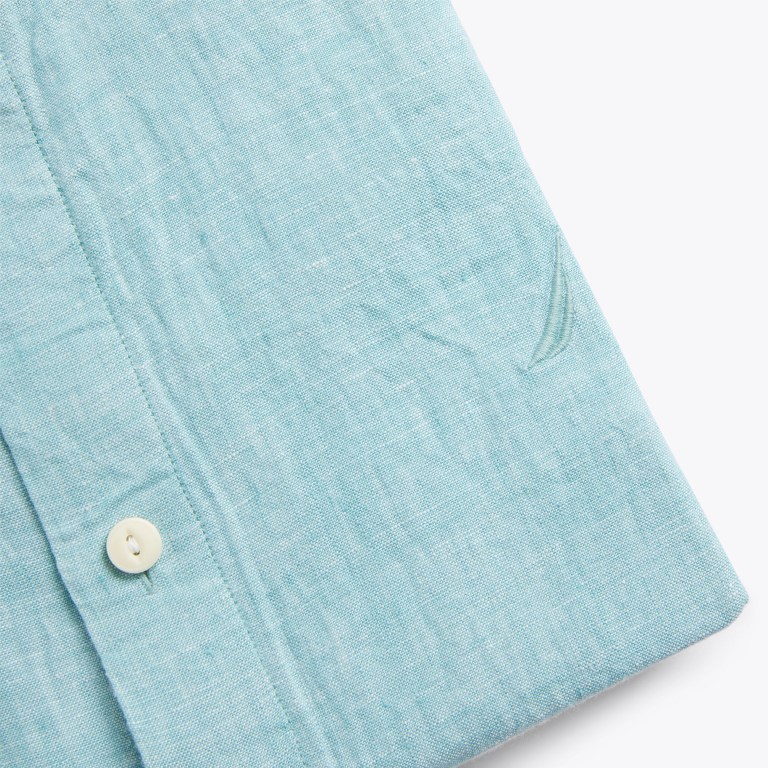Blue Men's Nautica Classic Fit Linen Shirts | HFDR7RzY