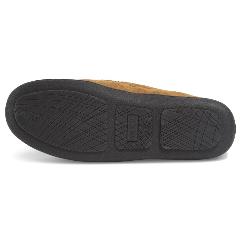 Brown Men's Nautica J-class Suede Slippers | EtpBJPJl