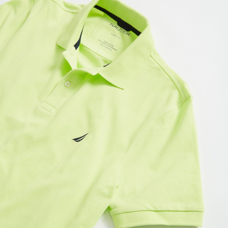 Green Men's Nautica Classic Fit Deck Polo Shirts | 2PjjUBXl