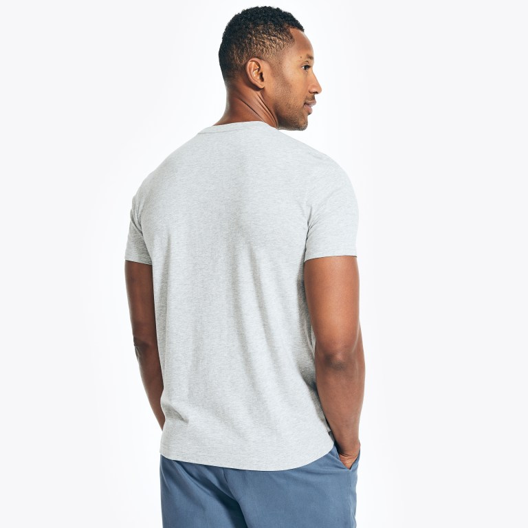 Grey Men's Nautica Sustainably Crafted Usa Sailing Division Graphic T Shirts | Xr985mch
