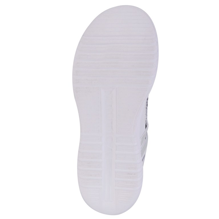 Grey Women's Nautica Logo-strap Mesh Sneakers | 4aORhl4d