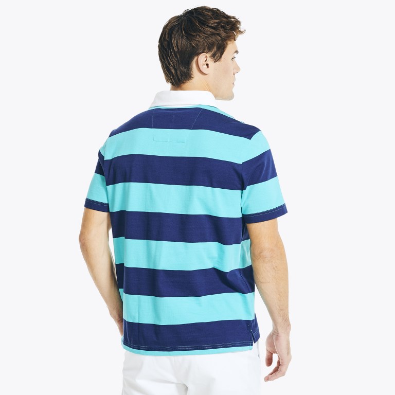 Light Olive Men's Nautica Classic Fit Striped Polo Shirts | lNtjneOX