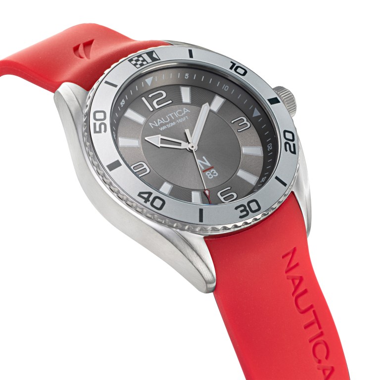 Multicolor Men's Nautica Finn World Silicone 3-hand Watches | slQGNa4K