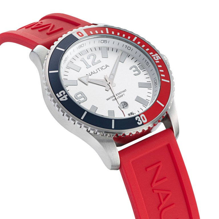 Multicolor Men's Nautica Pacific Beach Stainless Steel And Silicone 3-hand Watches | xyDggY00
