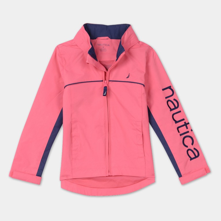 Multicolor Pink Girls\' Nautica Water-resistant J-class (8-20) Jackets | 1KvuiaVU