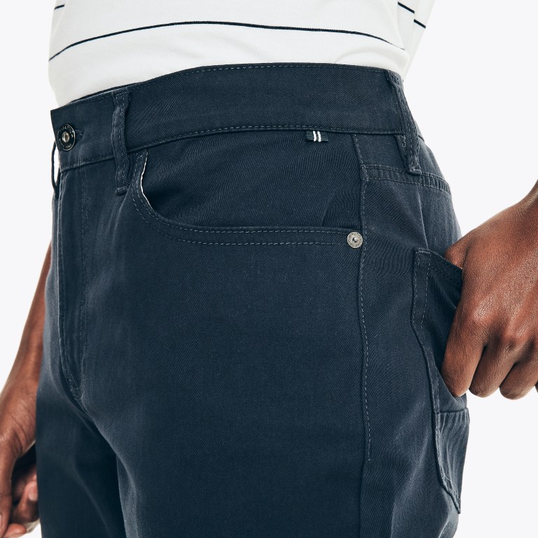 Navy Men's Nautica Slim Fit Stretch Pants | KNuzOXWF