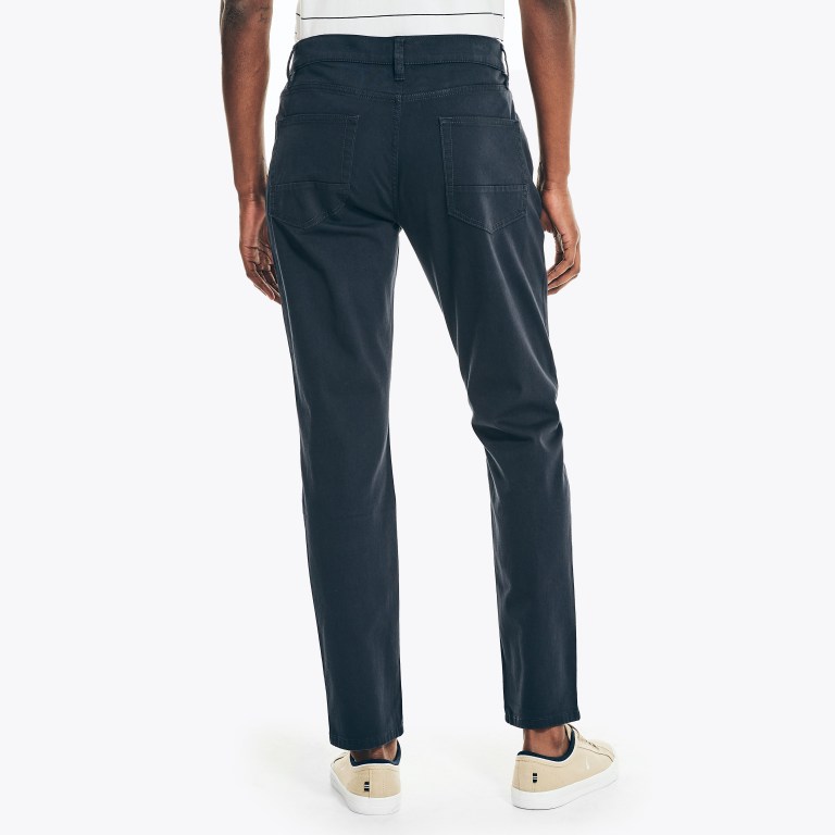 Navy Men's Nautica Slim Fit Stretch Pants | KNuzOXWF