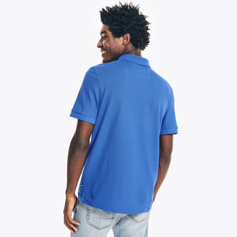 Navy Men's Nautica Sustainably Crafted Deck Polo Shirts | nAHMYOki