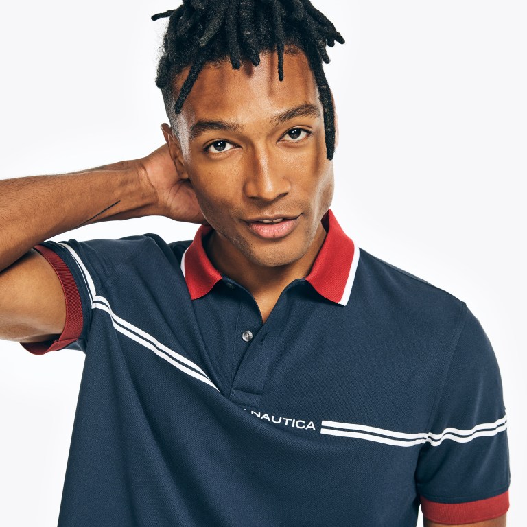 Nile Men's Nautica Navtech Sustainably Crafted Classic Fit Polo Shirts | mVeC1EpP