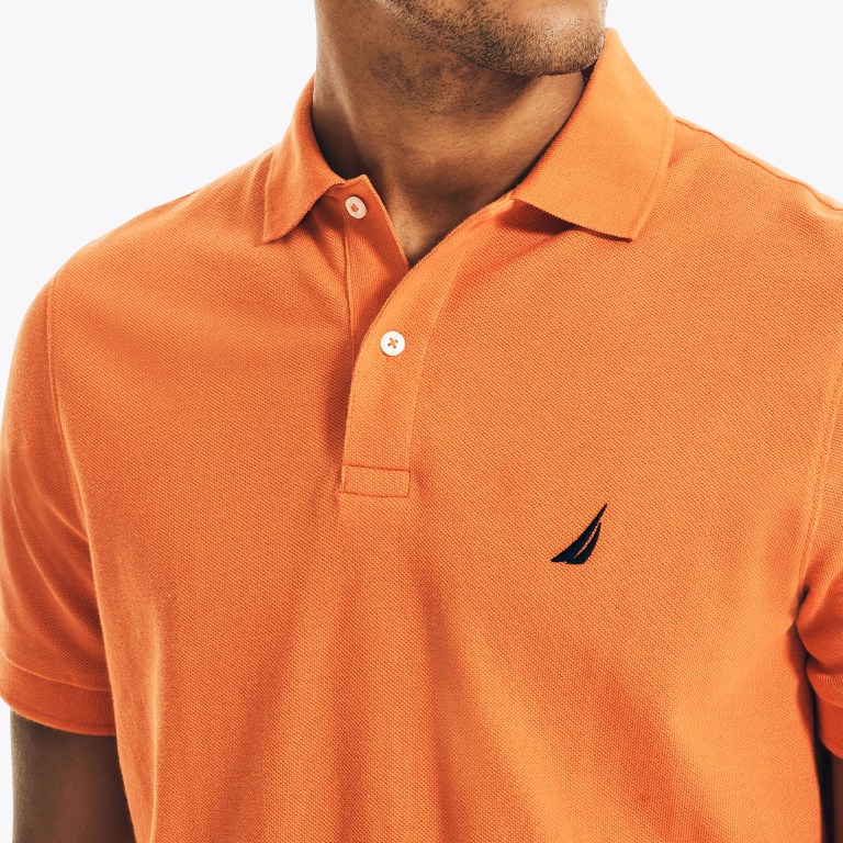 Orange Men's Nautica Classic Fit Deck Polo Shirts | BpXg1tCx