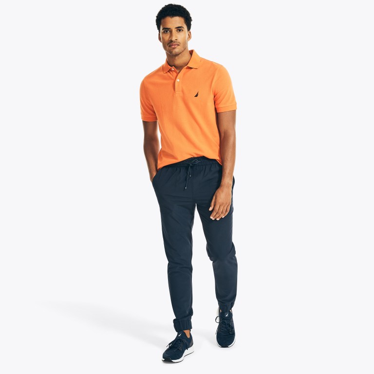 Orange Men's Nautica Classic Fit Deck Polo Shirts | BpXg1tCx