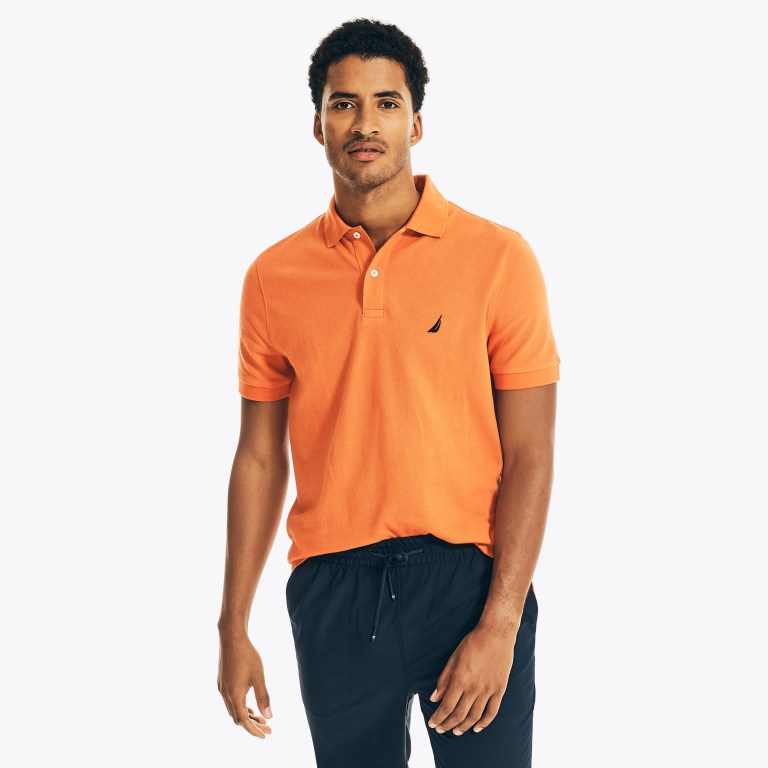 Orange Men\'s Nautica Classic Fit Deck Polo Shirts | BpXg1tCx