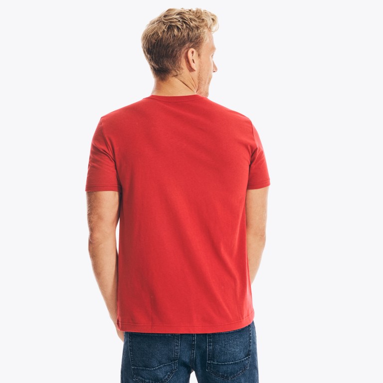 Red Men's Nautica Yacht Club Graphic T Shirts | GLBFIVsR