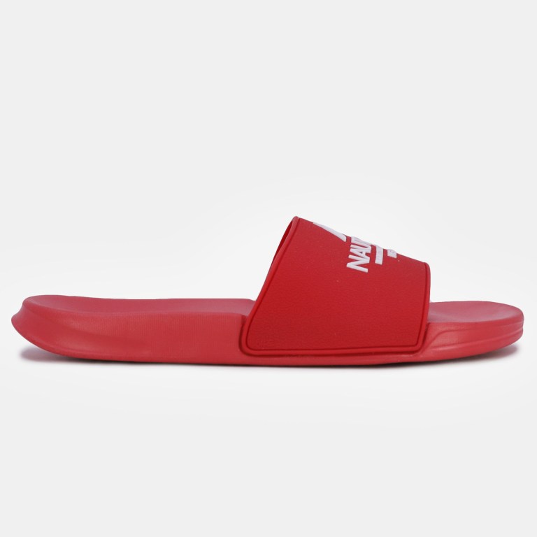 Red Women's Nautica Ns-83 Logo Slides | 1AAg7J9W