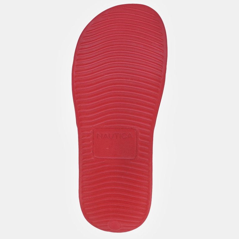 Red Women's Nautica Ns-83 Logo Slides | 1AAg7J9W