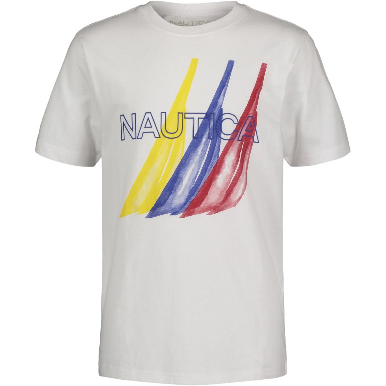 White Wash Boys\' Nautica Paint Print Graphic (8-20) T Shirts | loybO8qY