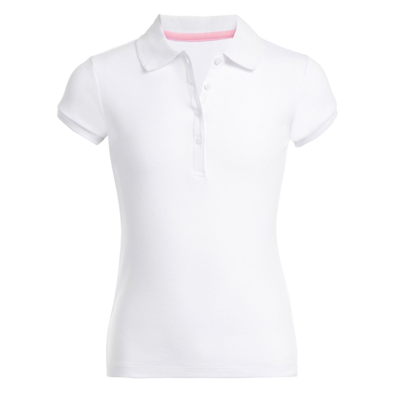 White Wash Girls\' Nautica Sleeve (7-16) Polo Shirts | NfSZZN6B