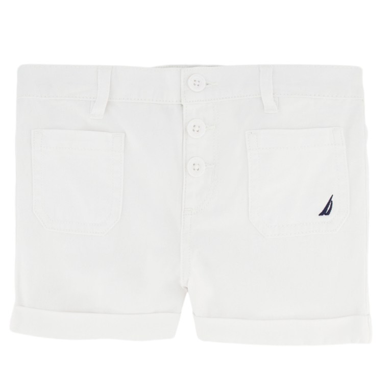 White Wash Girls\' Nautica Toddler Cuffed Pull-on (2t-4t) Shorts | Am1ksPom