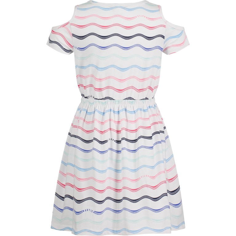 White Wash Girls' Nautica Toddler Multi Wave (2t-4t) Dress | 8S03rDLl