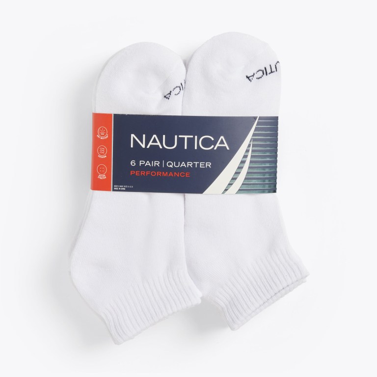 Multicolor Men's Nautica Athletic Core Quarter , 6-pack Socks | 44j6Tt9H