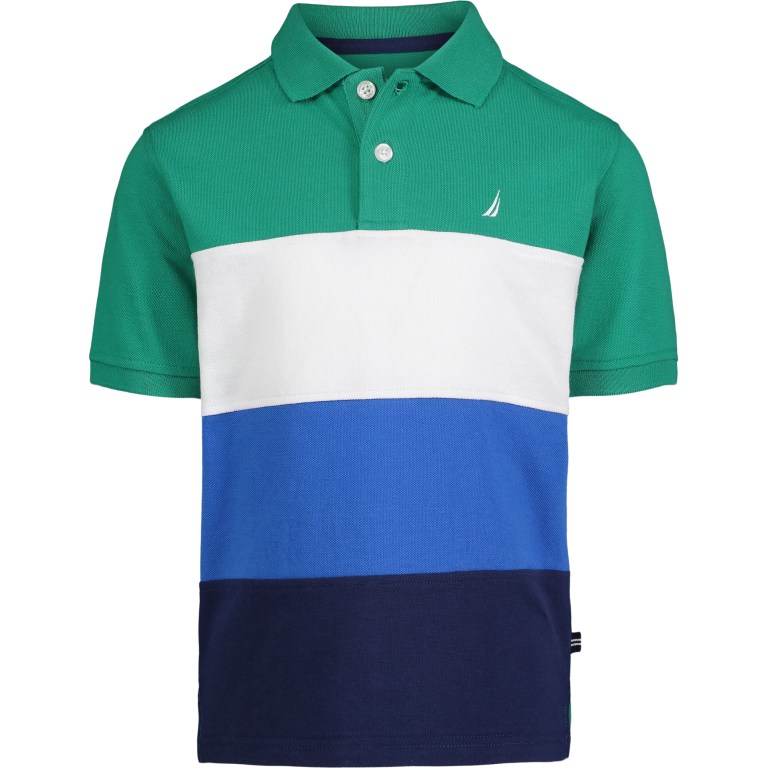 Olive Boys' Nautica Toddler Colorblock (2t-4t) Polo Shirts | lpBQR7Bx