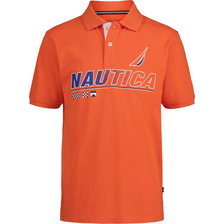Orange Boys' Nautica Little Logo Graphics (4-7) Polo Shirts | ebfgKQkI