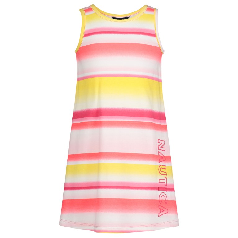 Red Girls' Nautica Little Ombre-stripe Tank (4-7) Dress | yDOp2C3D